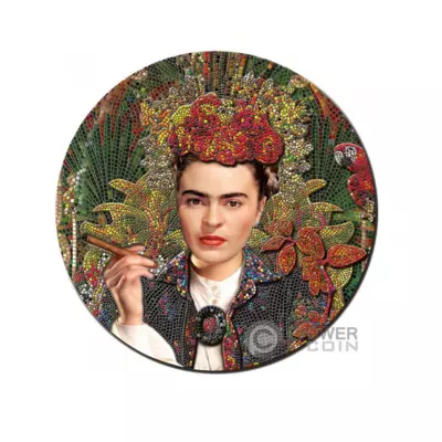 Frida Kahlo la maravilla great micromosaic passion II 3 OZ silver coin