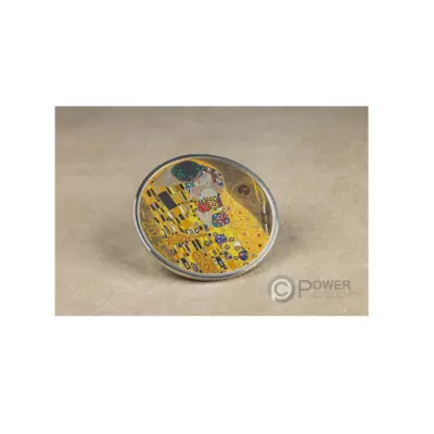 Kiss Gustav klimt fine embroidery art 3 OZ silver coin - Image 3