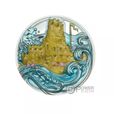 Sandcastle childhood memories 3 OZ silver coin