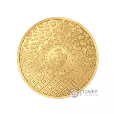 Zebra camouflage of nature gilded 5 OZ silver coin - Image 3