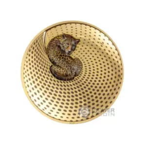 Leopard camouflage of nature gilded 5 OZ silver coin