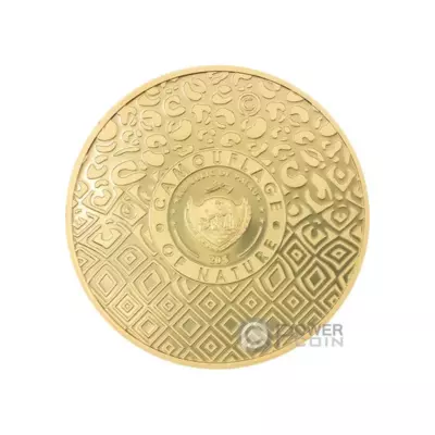 Leopard camouflage of nature gilded 5 OZ silver coin - Image 3