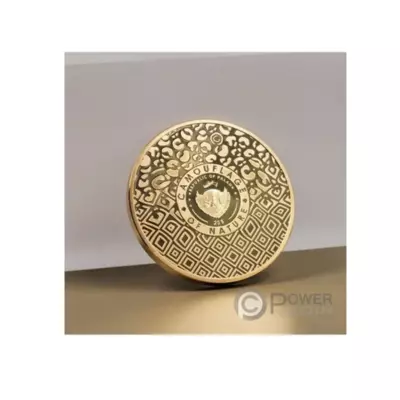 Leopard camouflage of nature gilded 5 OZ silver coin - Image 4