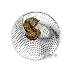 Leopard camouflage of name 3 OZ silver coin