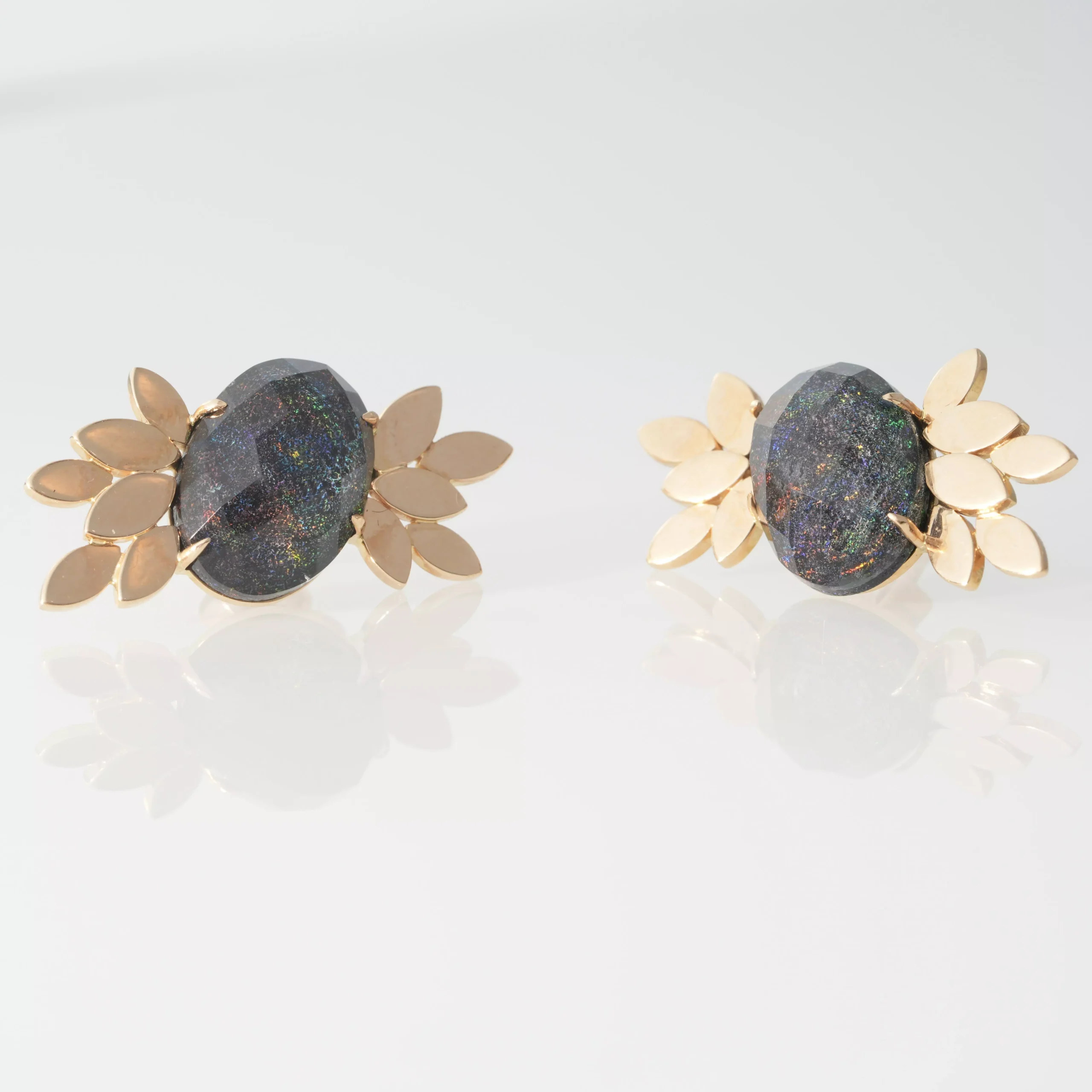 Black Opal Earrings